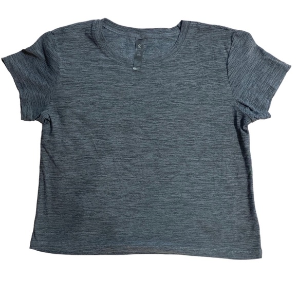 Activewear Cropped t-shirt short sleeves moss jersey fabric size small - Picture 7 of 7